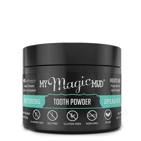 Discover the benefits of My Magical Mud Brightening Tooth Powder for a brighter smile